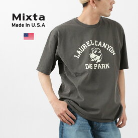 MIXTA（ミクスタ） ベーシッククループリントTシャツ（ドッグパーク） / メンズ / 半袖 / ヴィンテージ風 / アメカジ / アメリカ製 / DOG PARK T-SHIRT / S/S PRINT TEE DOG PARK