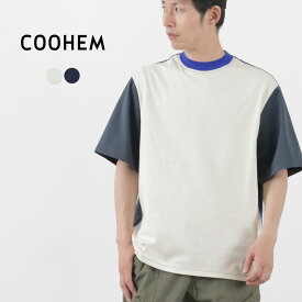 COOHEM（コーヘン） メンズ ニットサイドライン Tシャツ / 半袖 バイカラー 日本製 KNIT SIDELINE T-SHIRT