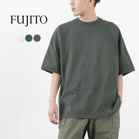 FUJITO（フジト） ハーフスリーブ Tシャツ / メンズ 半袖 ビッグシルエット コットン 綿 無地 H/S T-Shirt