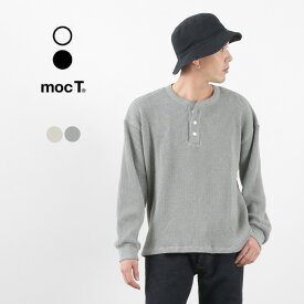 【50％OFF】MOC T（モクティー） ヘビーネオンワッフル ヘンリーネックプルオーバー / 長袖 ロンT サーマル メンズ 杢 ネオンカラー ルーズフィット 無地 日本製 HEAVY NEON WAFFLE HENRY NECK PO【セール】