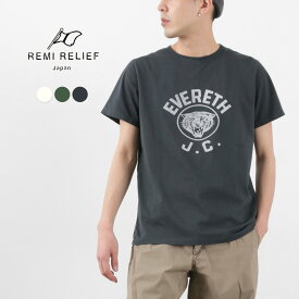 【30％OFF】REMI RELIEF（レミレリーフ） LW加工T（EVERETH J.C.） / Tシャツ 半袖 プリント メンズ レディース 綿 日本製【セール】