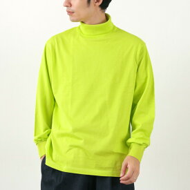 YONETOMI NEW BASIC（ヨネトミニューベーシック） ニューベーシック ガーメント ダイ Tシャツ / メンズ 長袖 ロンT タートルネック ハイネック 綿 コットン 無地 シンプル 米富 日本製 New Basic Garment Dye T-shirt