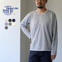 GOOD ON（グッドオン） カラー別注 ロングスリーブ ヘンリーネック Tシャツ / メンズ 長袖 無地 / ピグメントダイ / アメリカ製生地 / GOLT1601 / 日本製