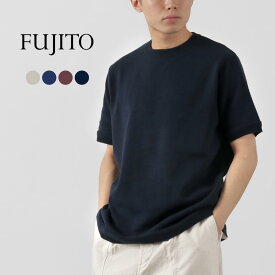 FUJITO（フジト） クルーネック ニット Tシャツ / メンズ トップス 半袖 無地 綿 日本製 C/N Knit T-Shirt