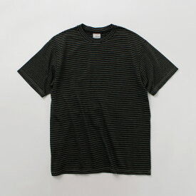 YONETOMI NEW BASIC（ヨネトミニューベーシック） ガーメントダイ ボーダーTシャツ / メンズ レディース ユニセックス トップス ボーダー 半袖 日本製