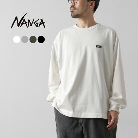 【10％OFFクーポン対象】NANGA（ナンガ） エコハイブリッド ボックスロゴ エンブロイダリー ロングスリーブTシャツ / メンズ トップス 長袖 刺しゅう ロンT ECO HYBRID BOX LOGO EMBROIDERY L/S TEE