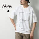NANGA（ナンガ） ドライミックス フレームロゴTシャツ / メンズ 半袖 プリント 吸水速乾 UVカット 毛玉防止 DRY MIX FRAME LOGO TEE