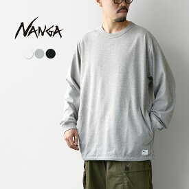 【10％OFFクーポン対象】NANGA（ナンガ） エコハイブリッド オーバーサイズ ロングスリーブTシャツ / メンズ 長袖 ロンT ポケット ドローコード ECO HYBRID OVERSIZED L/S TEE