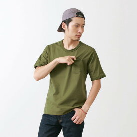 RE MADE IN TOKYO JAPAN（アールイー） スプリット ラグラン ポケット Tシャツ / 半袖 無地 / クルーネック / メンズ / 日本製 / SPLIT RAGLAN POCKET T-SHIRT