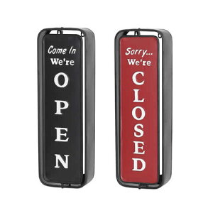DULTON �E�H�[���}�E���g�X�s�i�[�T�C�� �I�[�v���N���[�Y�h WALL MOUNT SPINNER SIGN OPEN-CLOSED�iBLACK �jG965-1246BK