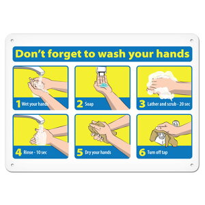 incomdirect nhEHbVTCiDon't Forget To Wash Your Handsj 7h X 10h_SA5081