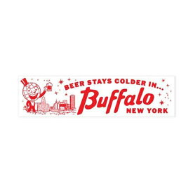 OXFORD PENNANT ステッカー BEER STAYS COLDER IN BUFFALO Bumper Sticker