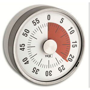 TFA �A�i���O�L�b�`���^�C�}�[ �p�b�N Analogue kitchen timer PUCK 38.1028.02 �A�C�{���[