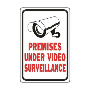 HY-KO 12x18HeavyDuty�A���~�T�C���v���[�g�yVIDEO SURVEILLANCE�zHY-HW-201