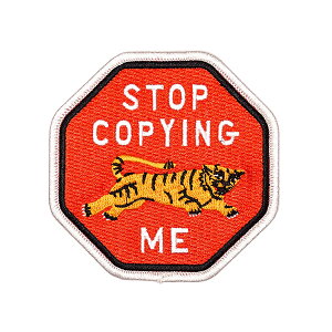 OXFORD PENNANT �p�b�` Stop Copying Me Embroidered Patch