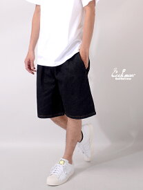 COOKMAN クックマン シェフパンツ ショートパンツ chef pants メンズ レディース 男女兼用 おしゃれ かわいい Chef Short Pants Denim ハーフパンツ ショーツ コックマン デニム ブラック 231-01822