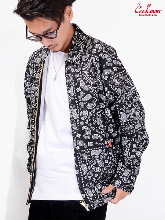 楽天市場 Cookman クックマン ジャケット メンズ レディース ユニセックス おしゃれ かわいい ブランド 大きいサイズ Delivery Jacket デリバリージャケット ワーク スイングトップ ブルゾン ブラック ペイズリー コックマン 231 Rodeo Bros 2nd ロデオブロス