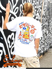 COOKMAN クックマン Tシャツ メンズ レディース 半袖 ブランド スポーツ カジュアル 大きいサイズ 綿100% おしゃれ かわいい コックマン ユニセックス TM Paint Pizza Party ピザパーティー コラボ 231-21060