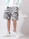 【ネコポス送料無料】COOKMAN クックマン シェフパンツ ショートパンツ chef pants メンズ レディース 男女兼用 おしゃれ かわいい Chef Short Pants Zebra シェフショーツ ショーパン ハーフパンツ コックマン ゼブラ 231-32943