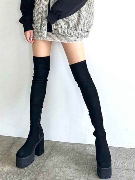 楽天市場】EMODA エモダ 厚底 ブーツ レディース 厚底ブーツ スクエア  