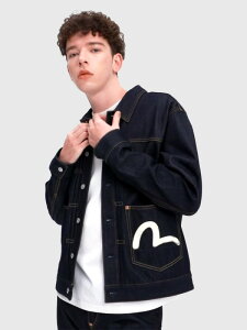 EVISU �G���B�X �W�[���Y �J���� �G�r�X �f�j���W���P�b�g G�W���� 2nd �^�C�v 2ESHTM5DJ1241RXCT Ecru seagull print relaxed fit denim jacket