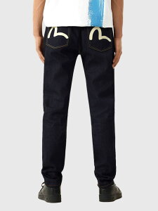 EVISU �G���B�X �W�[���Y �J���� ��2017 �G�r�X �f�j�� �p���c �L�����b�g�t�B�b�g �W�b�v�t���C 2ESHTM5JE125017CT Ecru Seagull Print Carrot Fit Jeans #2017 �e�[�p�[�h