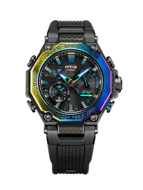 G-SHOCK MT-G Gショック 時計 腕時計 メンズ レディース ブランド シンプル おしゃれ かっこいい MTG-B2000 Series メタル素材 煌めく夜の情景 巨大都市 カラフル 虹色 レインボー アナログ ソーラー充電システム MTG-B2000YR-1AJR