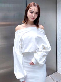 GYDA ジェイダ テレコオフショルドッキングロングワンピース テレコ オフショル スウェットワンピース ロングワンピース レディース きれいめ おしゃれ かわいい カジュアル ブランド タイトスカート ロングスカート スウェットワンピ ワンピ 072410316501