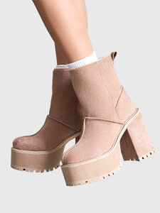 GYDA WFC_ tFCN[g platform V[g u[c  fB[X u[c 12cm tFCN[g V[gu[c 072551805001 Faux shearling platform short boots