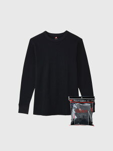 Hanes wCY TVc T[}   100% n pbNT bt USARbg Ė oC_[lbN HM4-Y203 Thermal top crew neck long sleeve