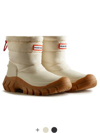 HUNTER ハンター Women's Intrepid Insulated Short Snow Boots スノーブーツ レディース 防寒 保温性 防水 シンプル おしゃれ かわいい ブーツ 冬 あったか 暖かい キャンプ アウトドア ブラック 軽量 WFS2108WWU