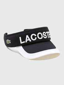 LACOSTE ラコステ 帽子 キャップ サンバイザー メンズ レディース ユニセックス 大人 かわいい おしゃれ シンプル バイカラー シンプル 立体ロゴ ワニ ワニロゴ テニス ゴルフ スポーツ ブラック ホワイト 日本製 RK1277J