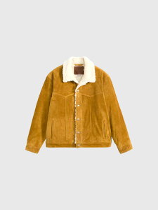 Levis XG[h [oCX U[ WPbg XG[h gbJ[ WPbg VFp {A EGX^ [N hJ 003WH-0000 LEVI'S LEATHER COLLECTION WESTERN SUEDE SHERPA TRUCKER JACKET