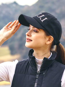 LUXEAKMPLUS リュクスエイケイエムプラス ゴルフ キャップ ブランド レディース メンズ ブランド ラインストーンロゴキャップ 白 黒 ロゴ アジャスター カジュアル スポーツ ジム パネルキャッ