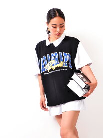 【在庫処分】Paragraph パラグラフ ベスト メンズ レディース 春夏 韓国 綿100% かわいい おしゃれ Arch Logo Knit Best アーチロゴ ニットベスト ロゴ ロゴ刺繍 韓国ブランド 韓国ファッション ビッグシルエット ゆったり オーバーサイズ NO.24 OUT-PARAGRAPH-8