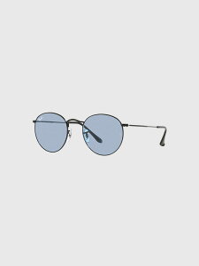 ���C�o�� �T���O���X ���E���h���^�� Ray-Ban RB3447 002 / 64 �u���b�N �u���[�O���[ �����Y ���f�B�[�X �V���v�� �u�����h ���E���h ������� �������� ��� ray ban ROUND METAL WASHED LENSES 8056597860024 ��