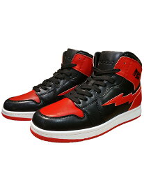 【在庫処分】REVENGE × STORM MJ-HI リベンジ × ストーム スニーカー メンズ レディース ユニセックス ハイカット 黒 赤 BLACK RED リベンジストーム 靴 シューズ ストリート ダンス スケーター Ian Connor イアン・コナー Kanye West カニエ・ウエスト RS-MJ-HI-BK-RD