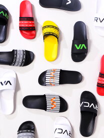 【在庫処分】RVCA ルーカ サンダル メンズ レディース ユニセックス ぺたんこ おしゃれ ブランド SLIDE SHOWER SANDAL ロゴ シャワーサンダル スポーツサンダル ビーチサンダル ペア リンクコーデ 海 プール BA041-975-976-977 BA043