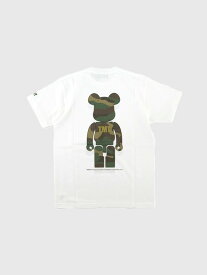 BE@RBRICK TMT Tシャツ メンズ レディース 半袖 ブランド 綿 100％ 白 おしゃれ かっこいい シンプル カジュアル かわいい 日本製 HEAVY JERSEY S/SL TEE CAMO ティーエムティー ベアブリック カモフラ 迷彩 クマ TCSS22BA02