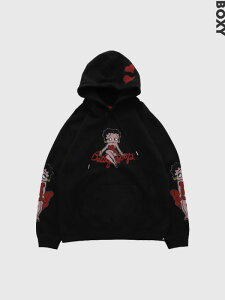 MASTERMIND WORLD × BETTY BOOP �}�X�^�[�}�C���h ���[���h �t�[�f�B�[ �x�e�B����� �R���{ �X�J�� �X�E�F�b�g �p�[�J�[ �v���p�[�J�[ BOXY FIT MW25C15-SW201 HOODIE SWEATSHIRT