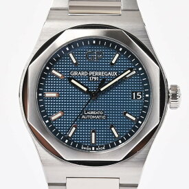 【中古】A品 ジラールペルゴ ロレアート 42mm 腕時計 81010-11-431-BB6A ブルー メンズ