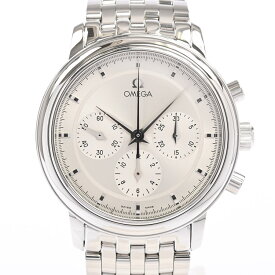 【中古】A品 オメガ デ・ビルプレステージクロノグラフ 腕時計 4540-31 シルバー メンズ