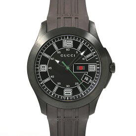 【中古】A品 グッチ タイムレス 腕時計 YA126203 ブラック メンズ