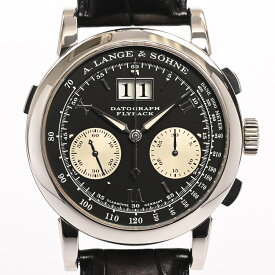 【中古】A品 ランゲアンドゾーネ ダトグラフ 腕時計 403.035F ブラック/シルバー メンズ