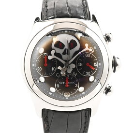 【中古】A品 コルム バブル ジョリーロジャー クロノグラフ 腕時計 285.140.20 ブラック メンズ