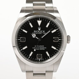 【中古】A品 ロレックス エクスプローラー 腕時計 214270 ランダム品番 ブラック メンズ