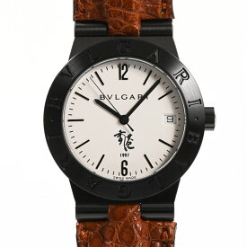 【中古】A品 ブルガリ ディアゴノスポーツ 香港返還記念モデル 腕時計 LC35S ホワイト メンズ