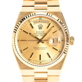 【ヴィンテージ】 ロレックス オイスタークオーツ デイデイト 腕時計 19018 6番 イエロー メンズ