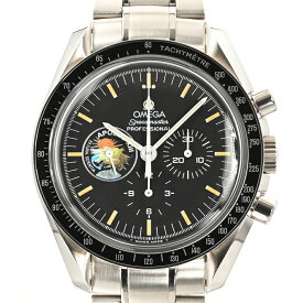 【中古】A品 オメガ スピードマスター アポロ13号 25周年記念 腕時計 3595-52 ブラック メンズ