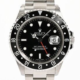 【中古】A品 ロレックス GMTマスター2 腕時計 16710BK/BK F番 ブラック メンズ